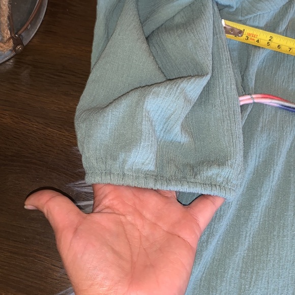 Zara Oversized Rustic Romper w/ rope belt Green Size S - Picture 11 of 17